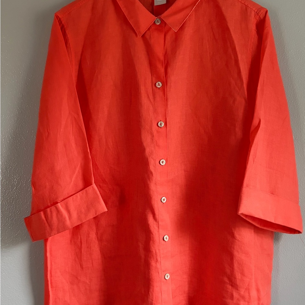 Chico's Vibrant‎ Coral Shirt